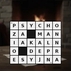 Hasło krzyżówkowe zaburzenia psychiczne z grupy zaburzeń afektywnych - psychoza maniakalno-depresyjna – rozwiązanie, synonimy, podpowiedzi i definicje krzyżówkowe